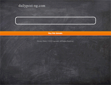 Tablet Screenshot of dailypost-ng.com